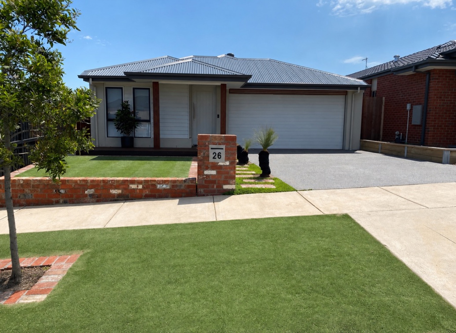 Fresh front-yard turf